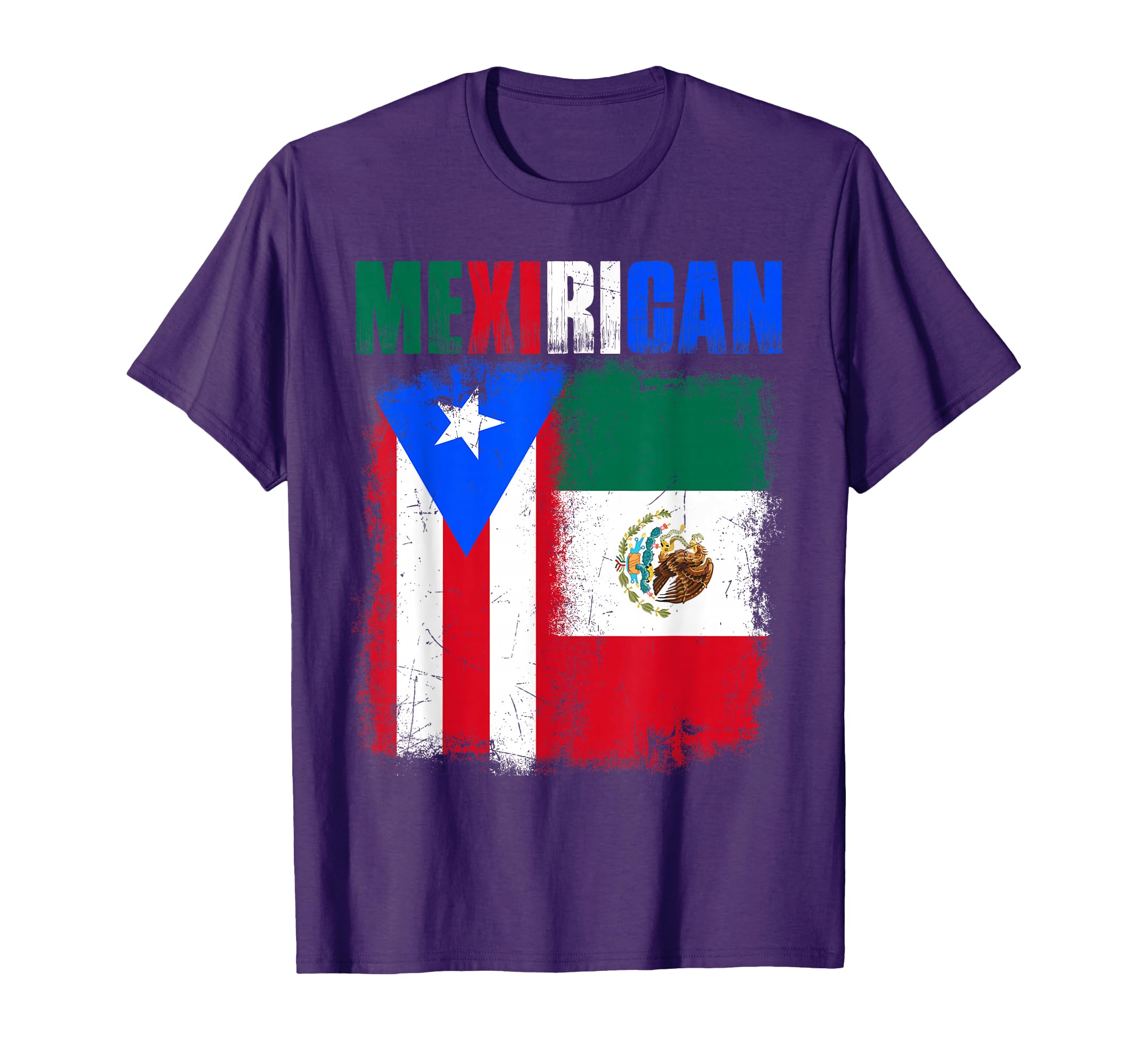 Mexirican Half Puerto Rico Mexico T-Shirt - Streetwear Style Men Women - T-Shirt, Sweatshirt, Hoodie