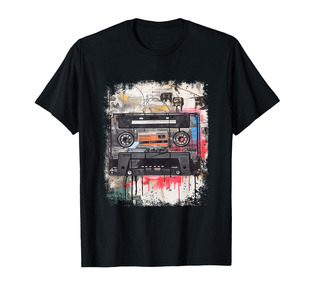 Old School Music Tape Cassette Mixtape T-Shirt - Streetwear Style Men Women - T-Shirt, Sweatshirt, Hoodie