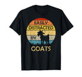 Easily Distracted Goats Funny Goat Lover T-Shirt - Graphic Print for Adults - T-Shirt, Sweatshirt, Hoodie