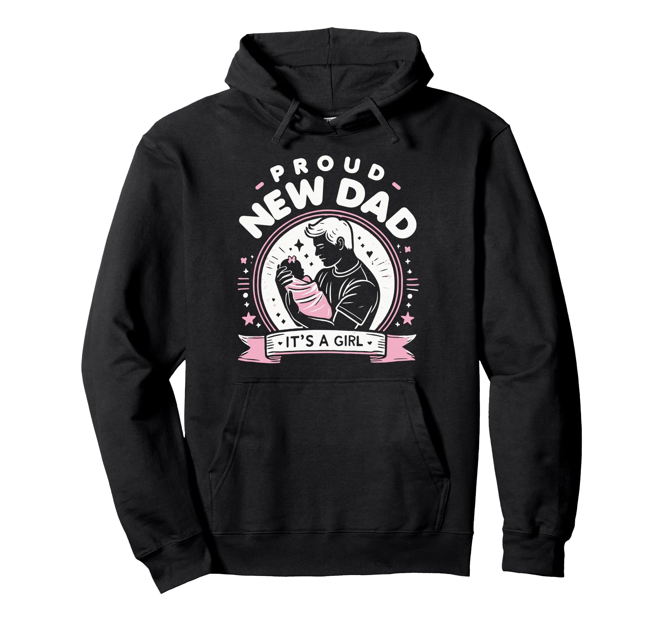 Proud New Dad Its First Time Dad Hoodie - Novelty Apparel Men Women - T-Shirt, Sweatshirt, Hoodie