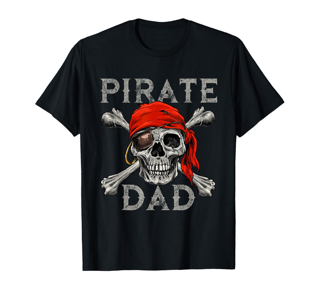 Pirate Dad Jolly Roger Crossbones T-Shirt - Custom Art Print for Adults - T-Shirt, Sweatshirt, Hoodie