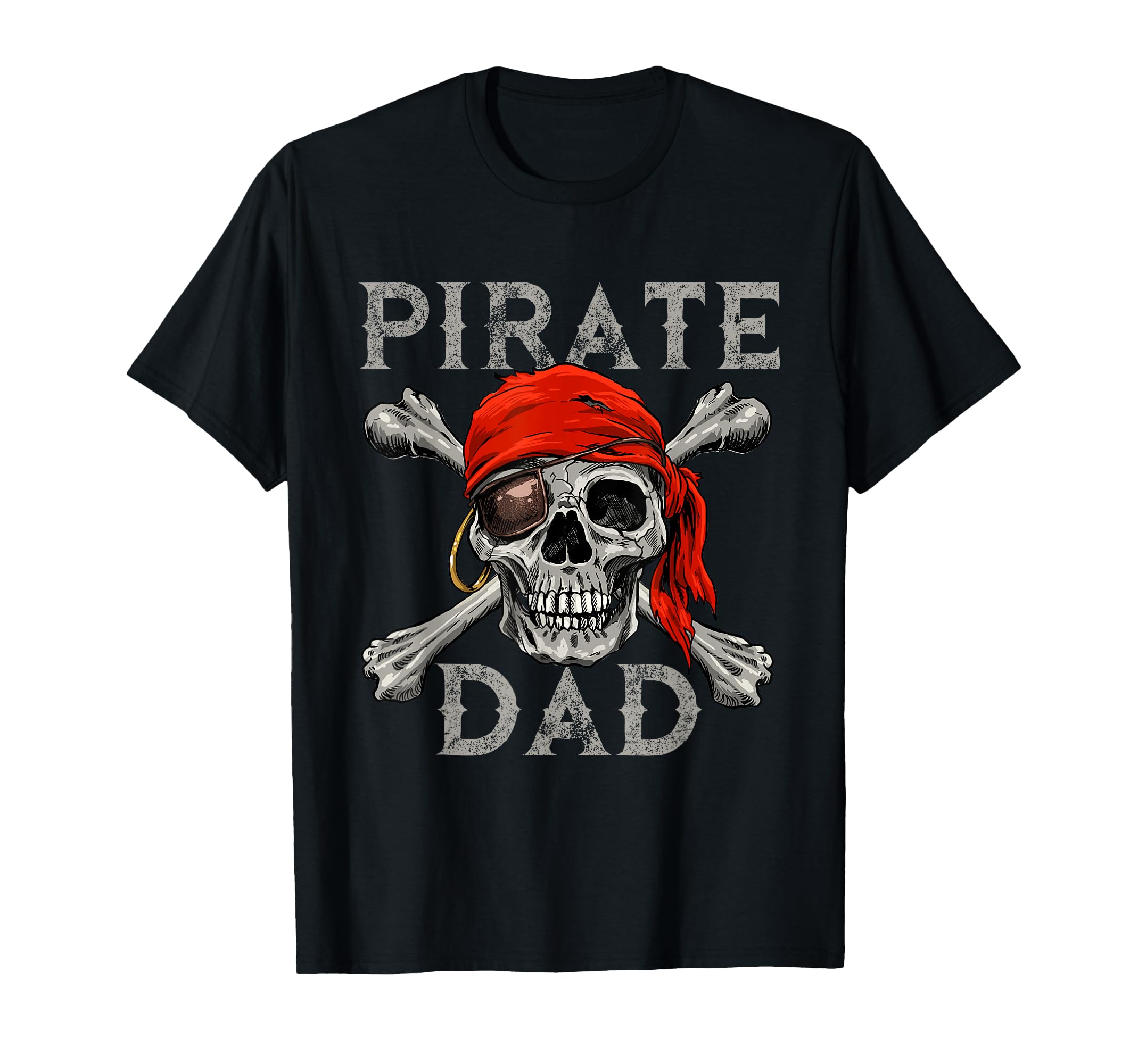 Pirate Dad Jolly Roger Crossbones T-Shirt - Custom Art Print for Adults - T-Shirt, Sweatshirt, Hoodie