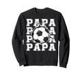 Soccer Papa Cracked Wall Family Sweatshirt - Unique Graphic Unisex - T-Shirt, Sweatshirt, Hoodie