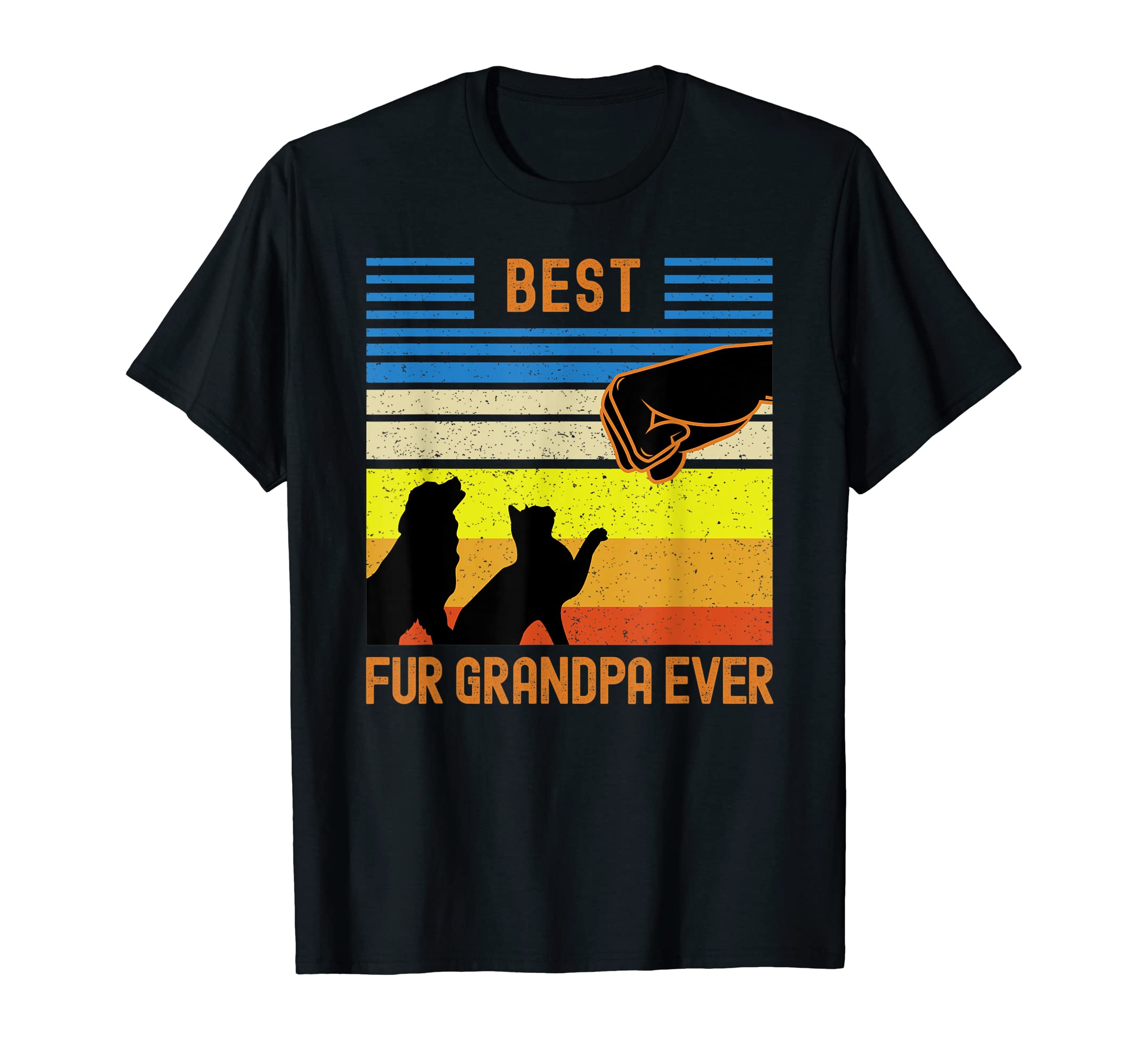 Mens Best Fur Grandpa Ever Funny Dog T-Shirt - Novelty Apparel Men Women - T-Shirt, Sweatshirt, Hoodie