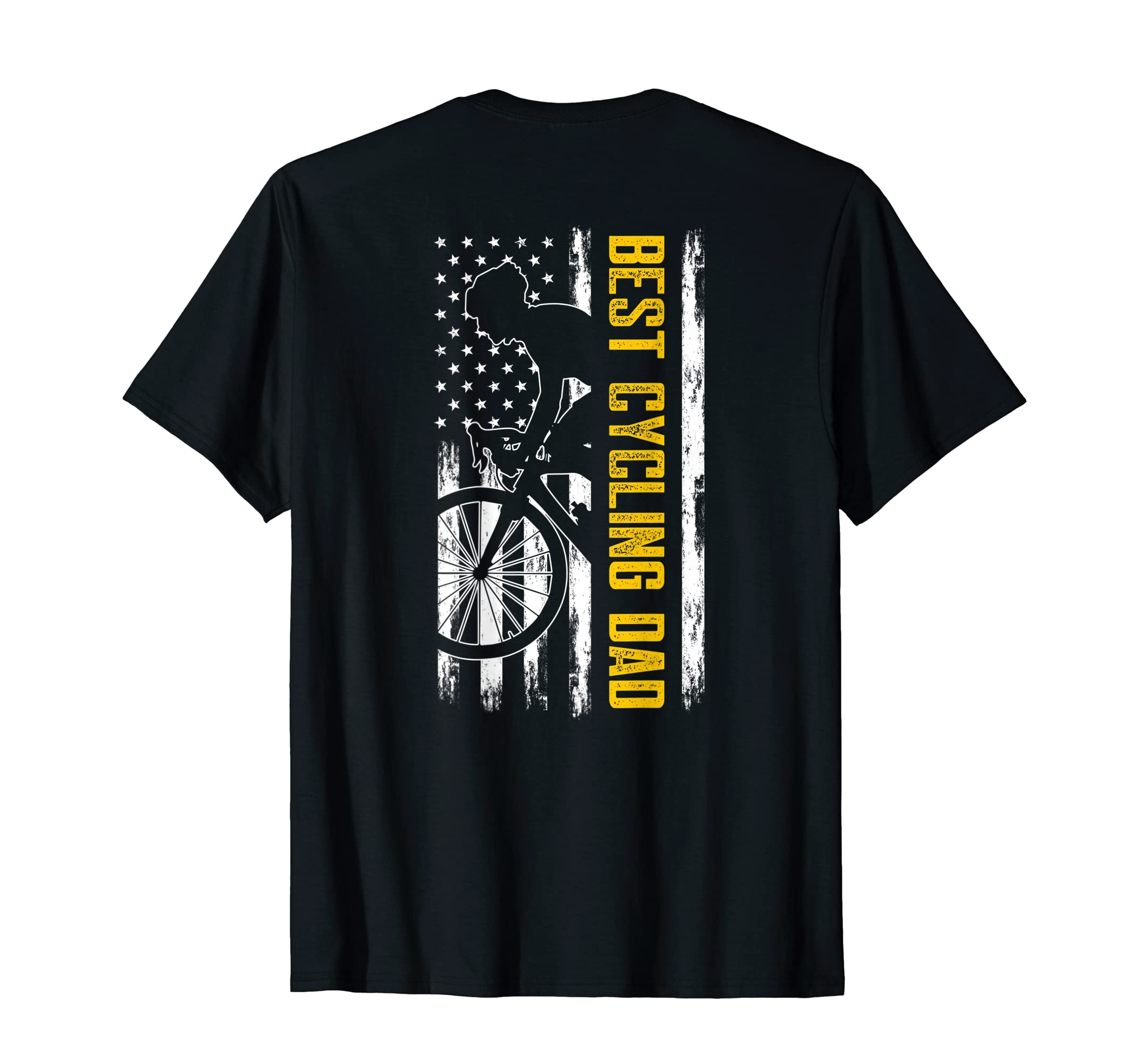Mens Best Cycling Dad Us Flag Cyclist T-Shirt - Unique Graphic Unisex - T-Shirt, Sweatshirt, Hoodie