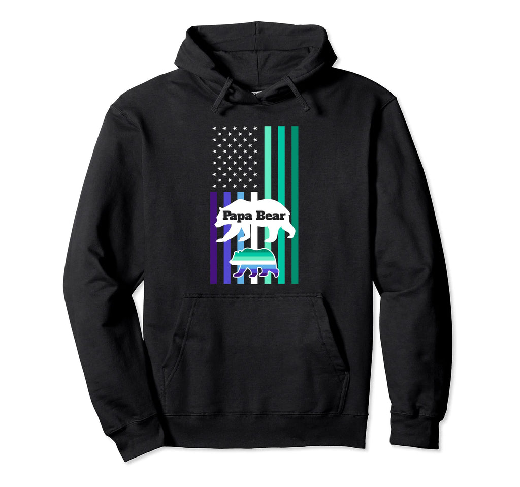 Papa Bear Gay Bear Lgbt Hoodie - Trendy Graphic Unisex - T-Shirt, Sweatshirt, Hoodie