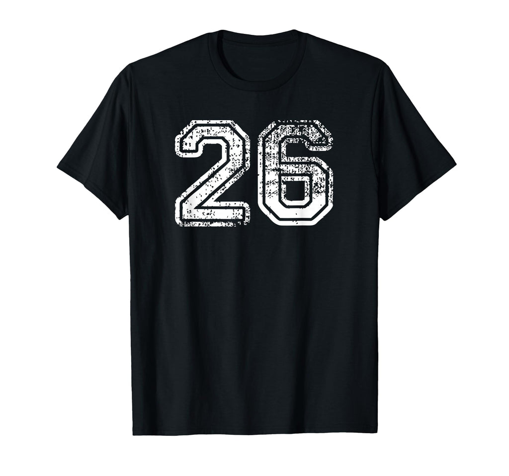 Number 26 Baseball Football Soccer T-Shirt - Aesthetic Graphic Unisex - T-Shirt, Sweatshirt, Hoodie