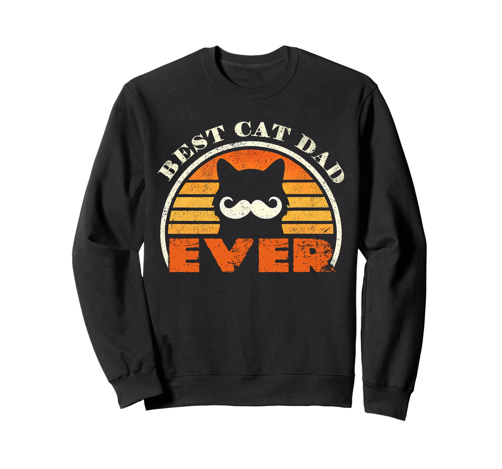 Funny Cat Dad Tees Best Cat Dad Ever Sweatshirt - Aesthetic Graphic Unisex - T-Shirt, Sweatshirt, Hoodie