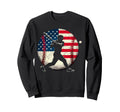 Baseball Us Flag Baseball Lover Dad Sweatshirt - Graphic Print for Adults - T-Shirt, Sweatshirt, Hoodie