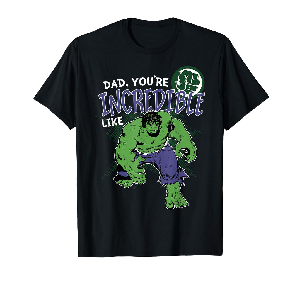 Marvel Hulk Incredible Dad Fathers Day T-Shirt - Custom Art Print Men Women - T-Shirt, Sweatshirt, Hoodie