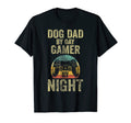 Funny Video Gamer Dog Dad Day Gamer T-Shirt - Aesthetic Graphic Men Women - T-Shirt, Sweatshirt, Hoodie