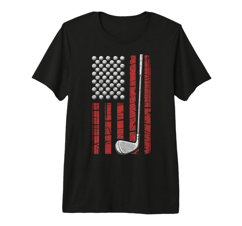 Us Flag Golf Golfer Golfing Dad T-Shirt - Custom Art Print Men Women - T-Shirt, Sweatshirt, Hoodie