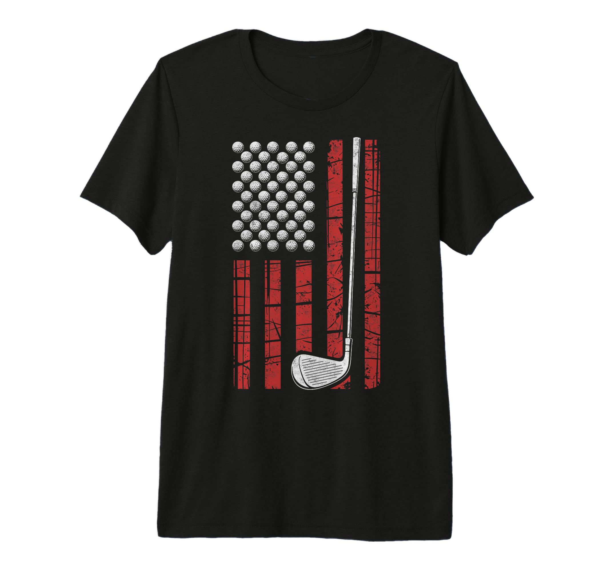 Us Flag Golf Golfer Golfing Dad T-Shirt - Custom Art Print Men Women - T-Shirt, Sweatshirt, Hoodie