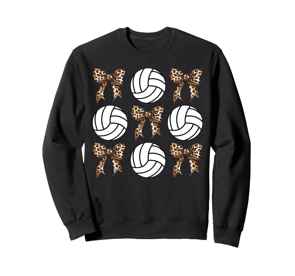 Volleyball Coquette Bow Sweatshirt - Streetwear Style for Adults - T-Shirt, Sweatshirt, Hoodie