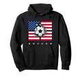 American Flag Soccer Soccer Hoodie - Fun Novelty Design for Adults - T-Shirt, Sweatshirt, Hoodie
