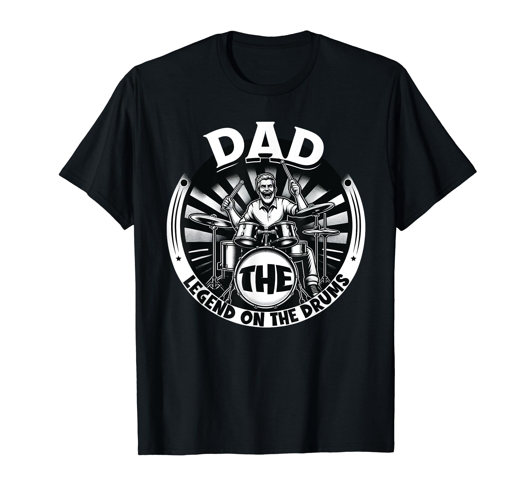 Dad Fathers Day Dad Legend Drums Dad T-Shirt - Graphic Print Unisex - T-Shirt, Sweatshirt, Hoodie