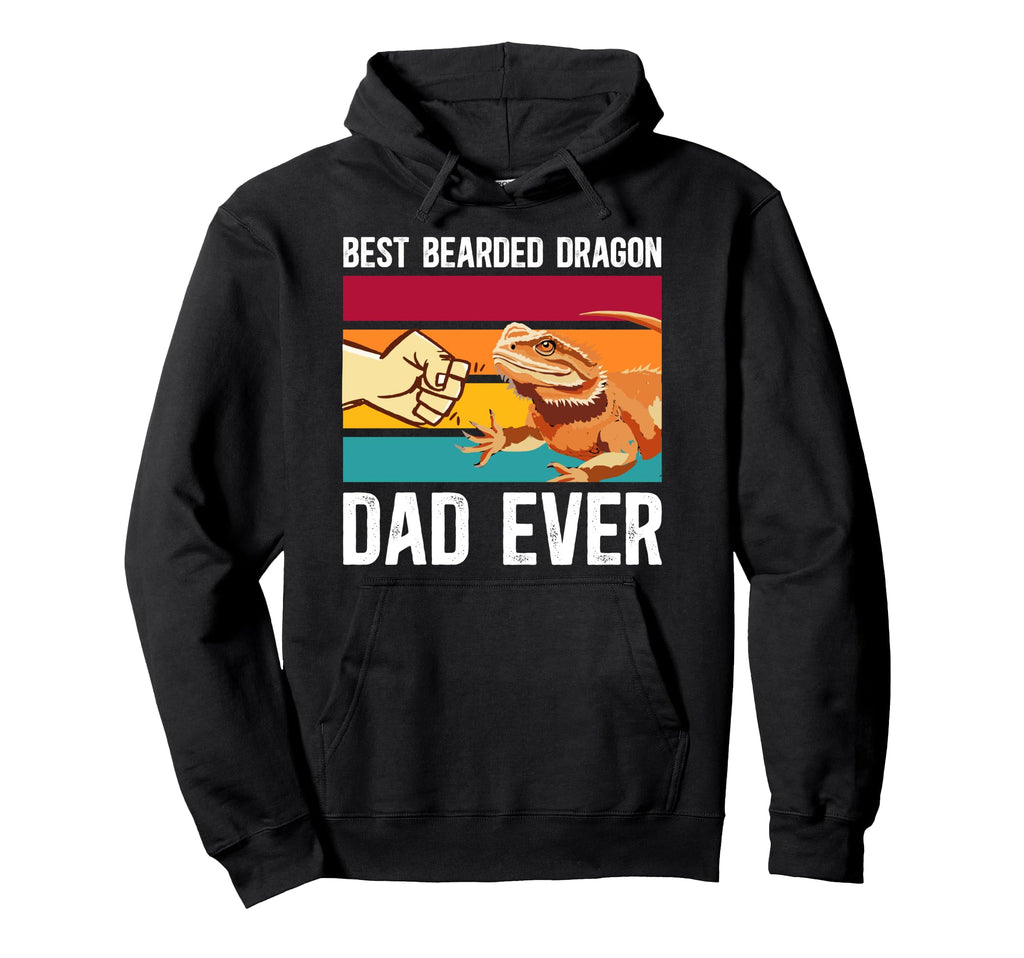 Best Bearded Dragon Dad Ever Bearded Hoodie - Novelty Apparel Unisex - T-Shirt, Sweatshirt, Hoodie