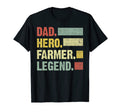 Dad Hero Farmer Legend Farm Farming Gift Hoodie - Unique Graphic Men Women - T-Shirt, Sweatshirt, Hoodie