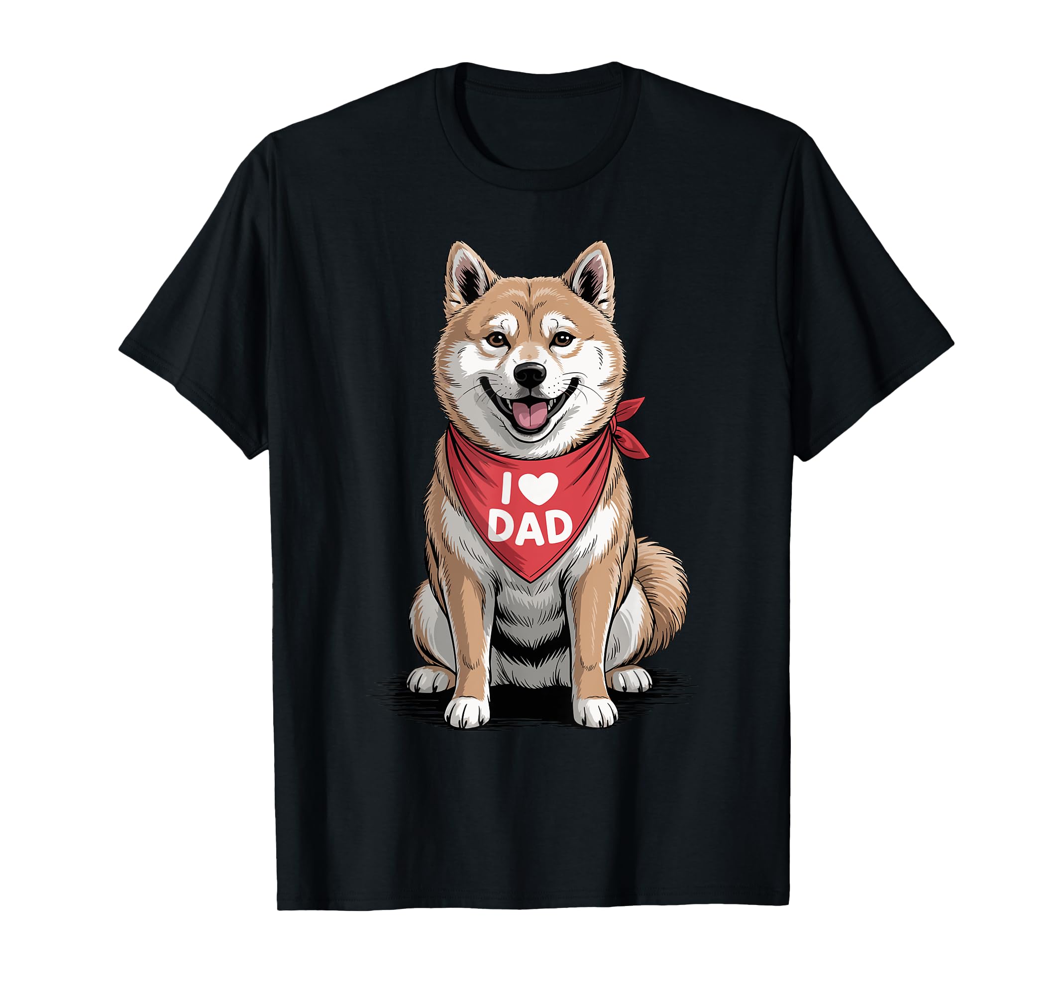 I Love Dad Shiba Inu Lover Dog Fathers T-Shirt - Unique Graphic Men Women - T-Shirt, Sweatshirt, Hoodie