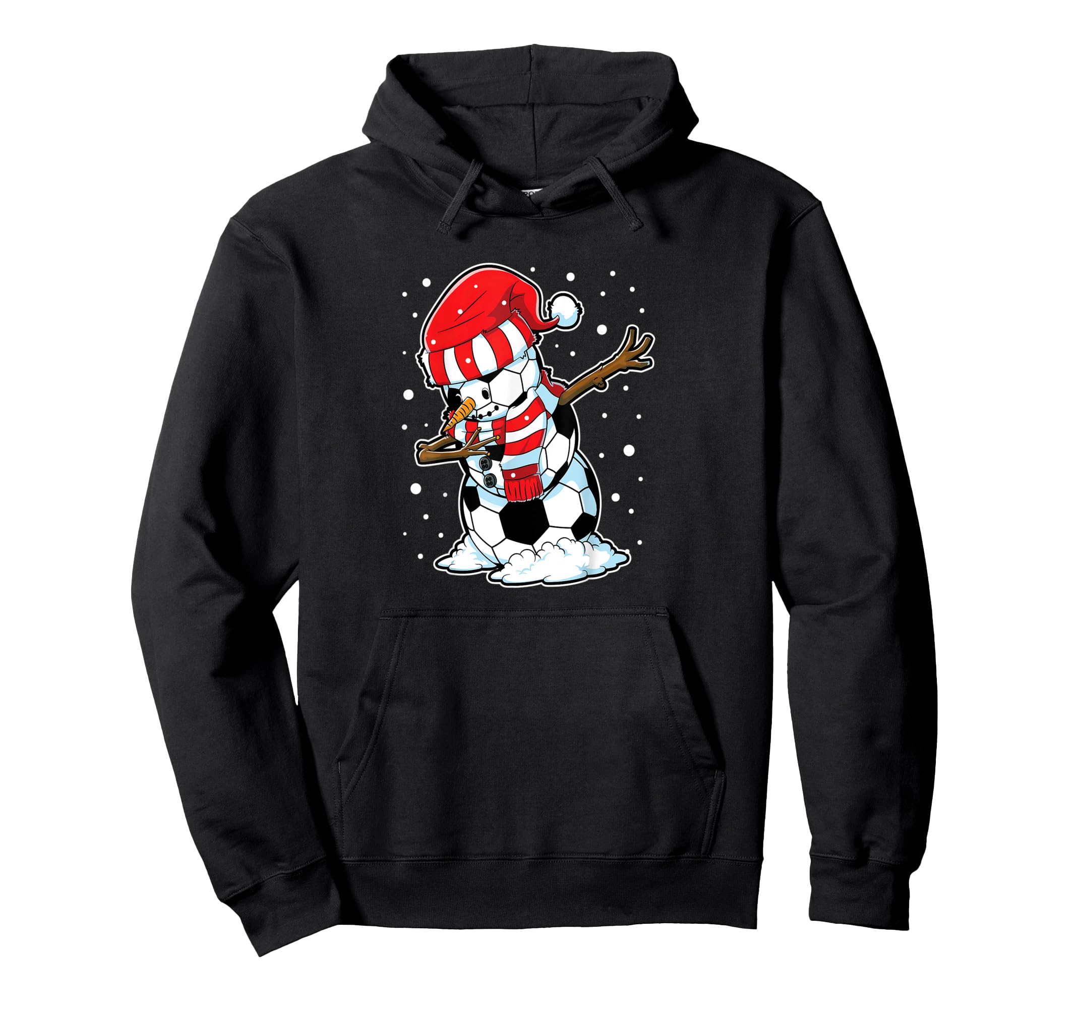 Dabbing Soccer Snowman Hat Funny Hoodie - Aesthetic Graphic for Adults - T-Shirt, Sweatshirt, Hoodie