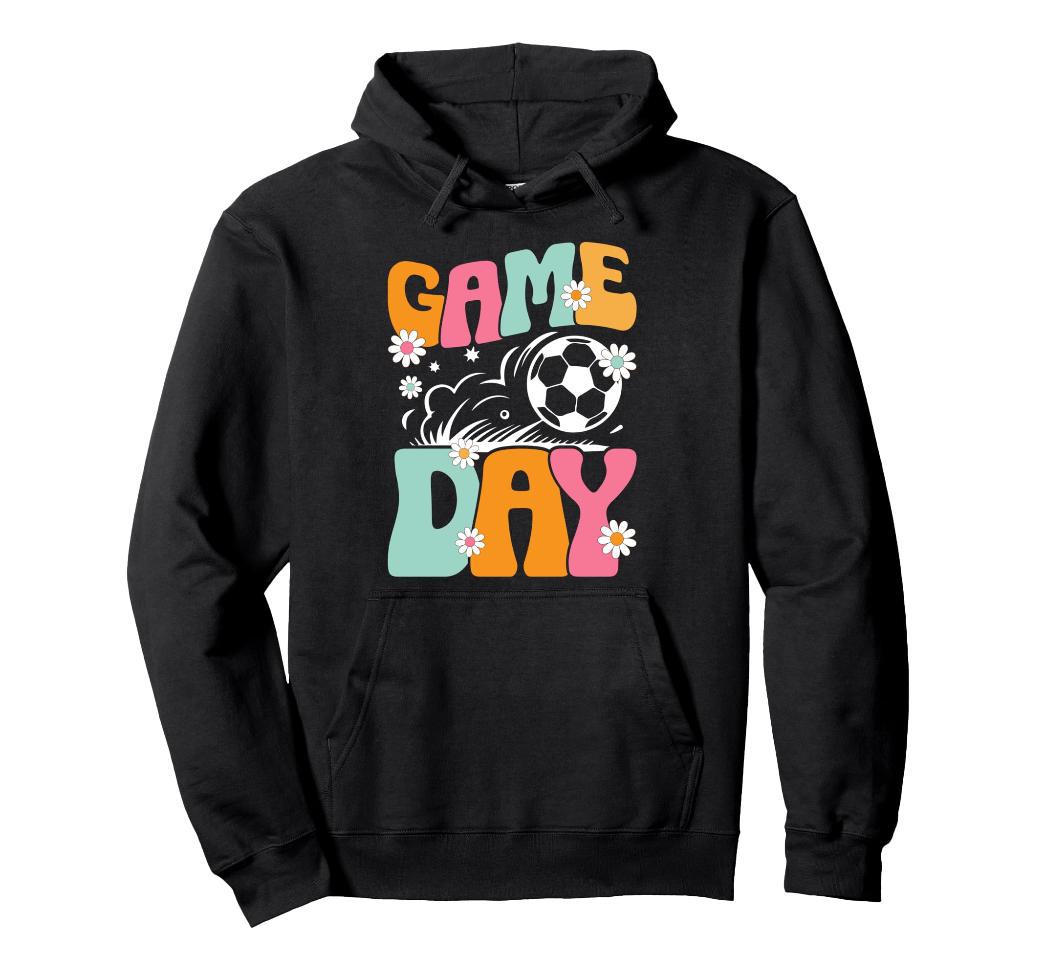 Soccer Game Day Groovy Game Day Soccer Hoodie - Trendy Graphic Men Women - T-Shirt, Sweatshirt, Hoodie