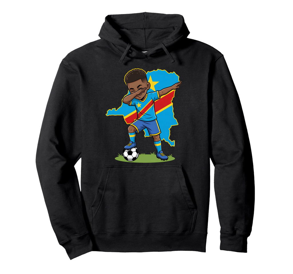 Dr Congo Soccer Dab Flag Football Hoodie - Casual Everyday Wear Unisex - T-Shirt, Sweatshirt, Hoodie