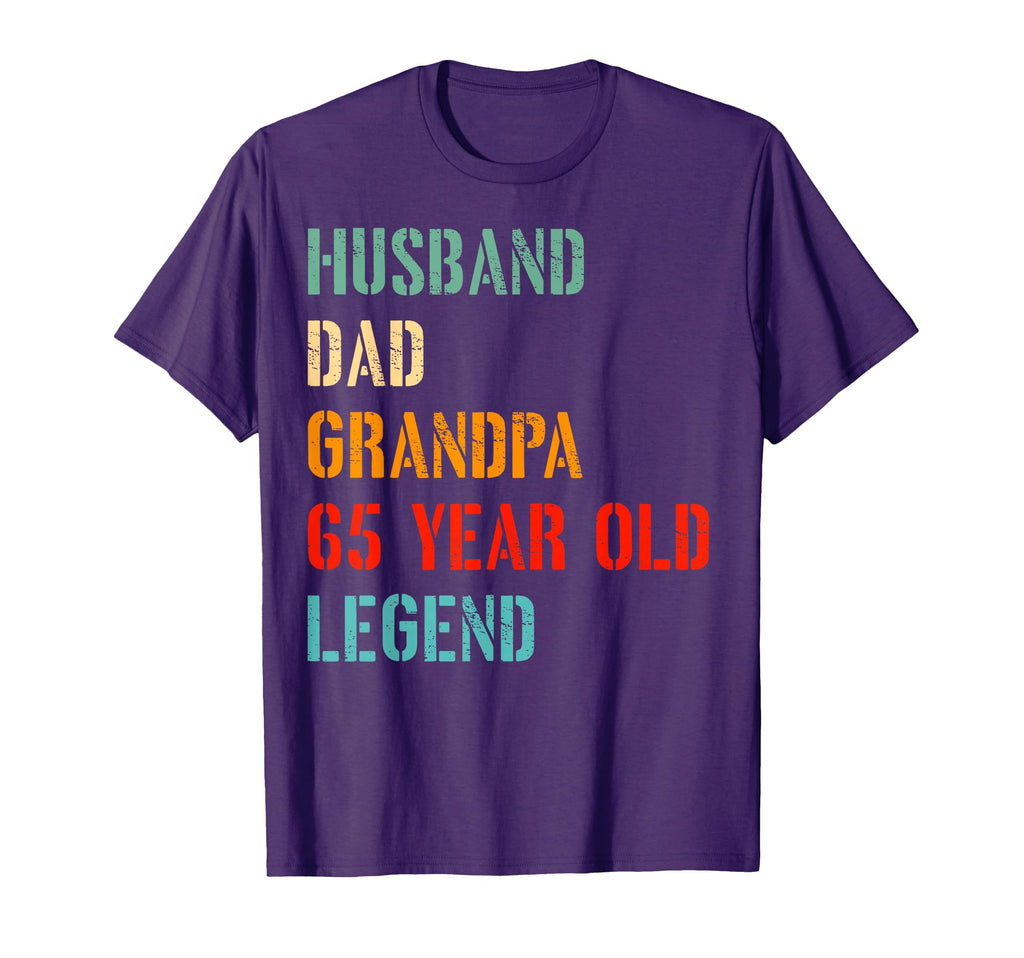 Husband Dad Grandpa 65 Year Old Legend 65Th T-Shirt - Graphic Print Unisex - T-Shirt, Sweatshirt, Hoodie