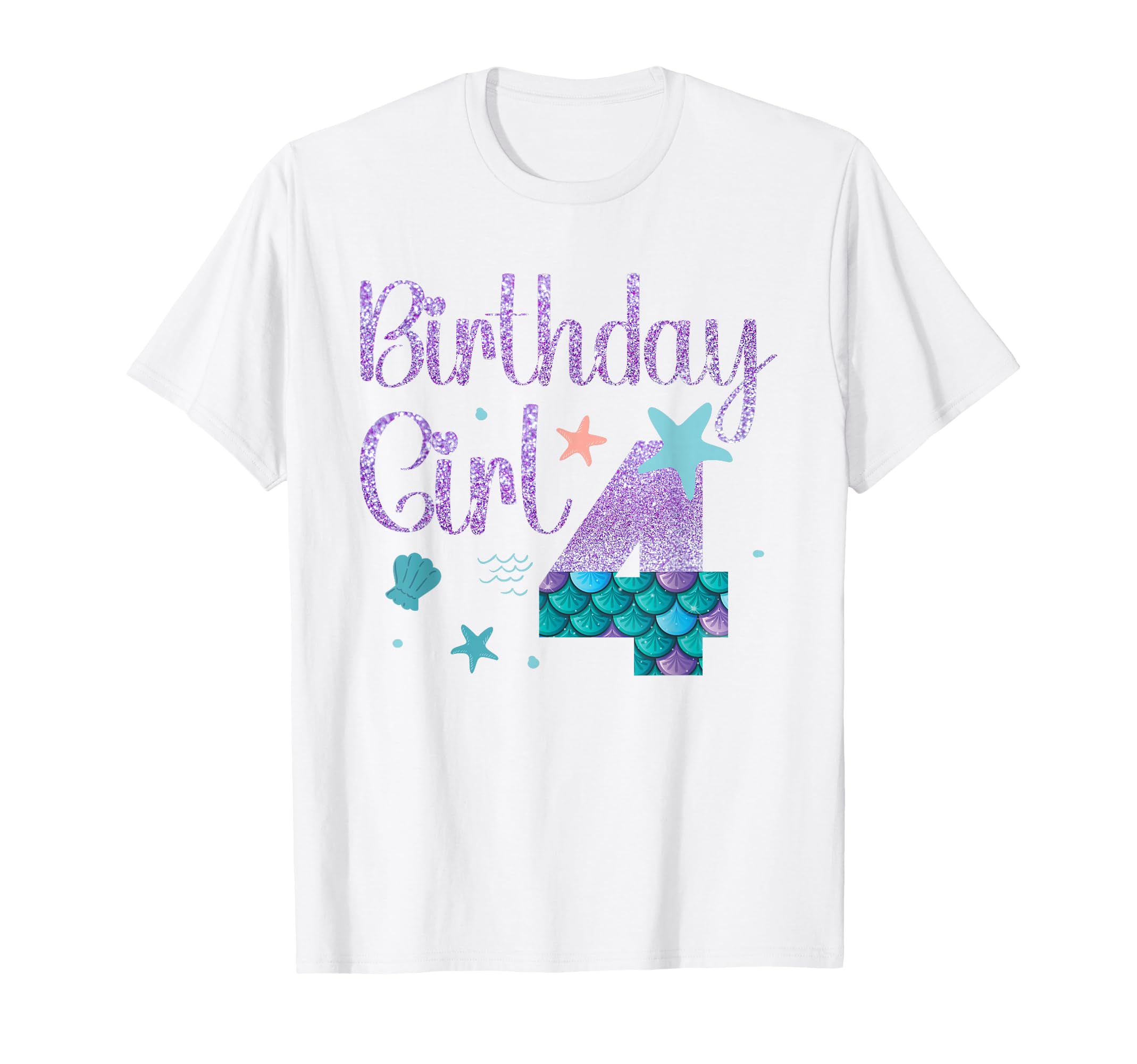 Mermaid Birthday 4 Year Old Its My 4Th T-Shirt - Fun Novelty Design Unisex - T-Shirt, Sweatshirt, Hoodie