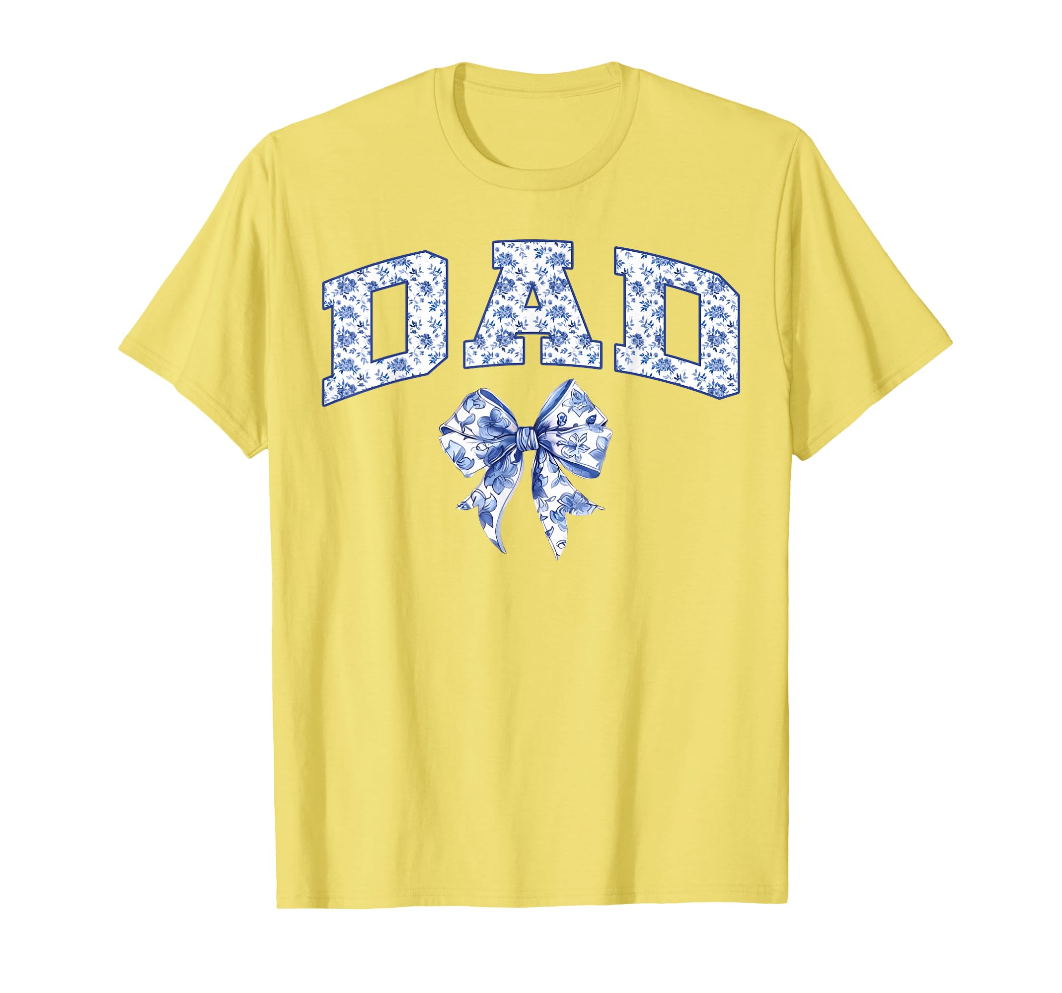Dad Coquette Toile Blue Bow Floral T-Shirt - Streetwear Style Unisex - T-Shirt, Sweatshirt, Hoodie