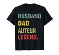 Husband Dad Auteur Legend Fathers Day T-Shirt - Minimalist Print Unisex - T-Shirt, Sweatshirt, Hoodie