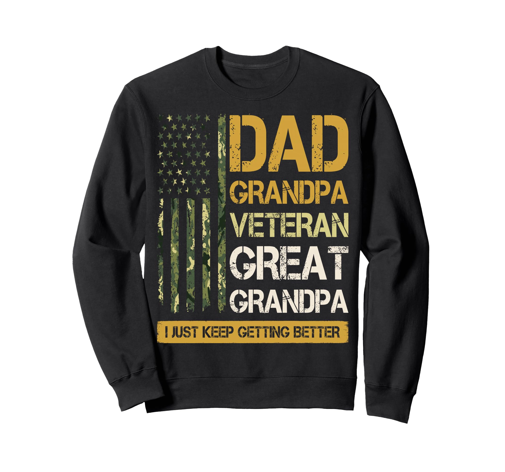 Dad Grandpa Veteran Great Grandpa Sweatshirt - Custom Art Print for Adults - T-Shirt, Sweatshirt, Hoodie