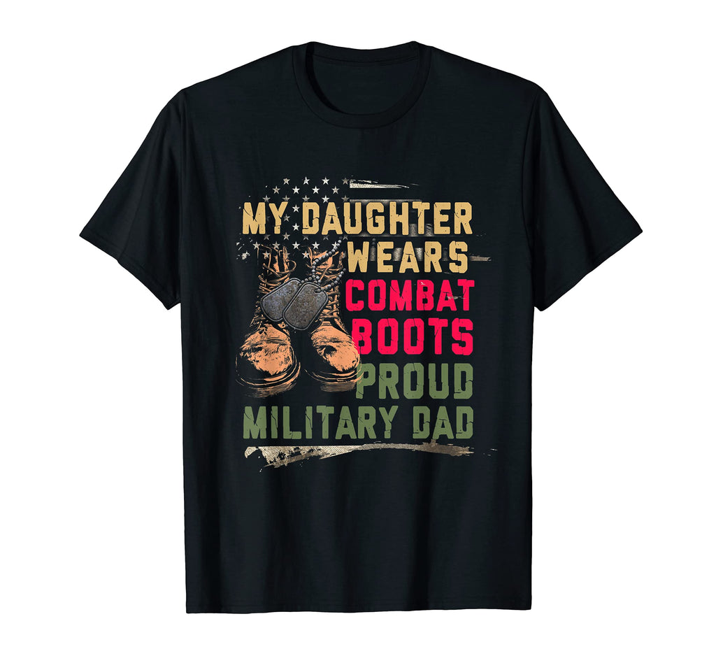 Proud Military Dad American Flag T-Shirt - Aesthetic Graphic Unisex - T-Shirt, Sweatshirt, Hoodie