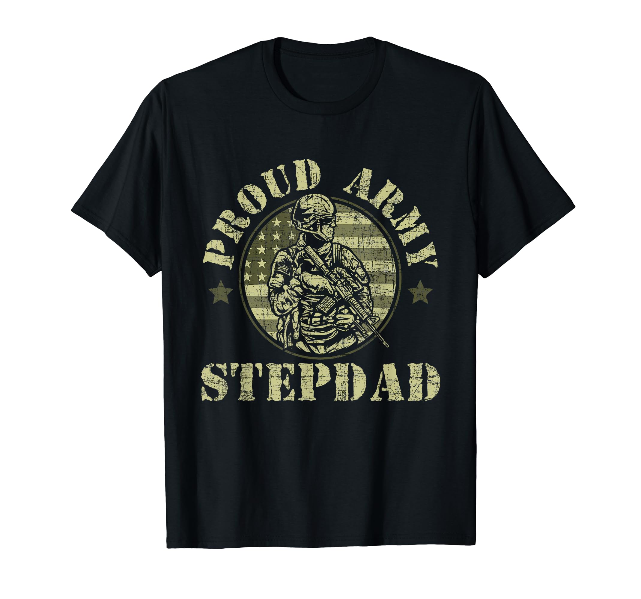 Proud Army Stepdad Military Pride T-Shirt - Novelty Apparel for Adults - T-Shirt, Sweatshirt, Hoodie