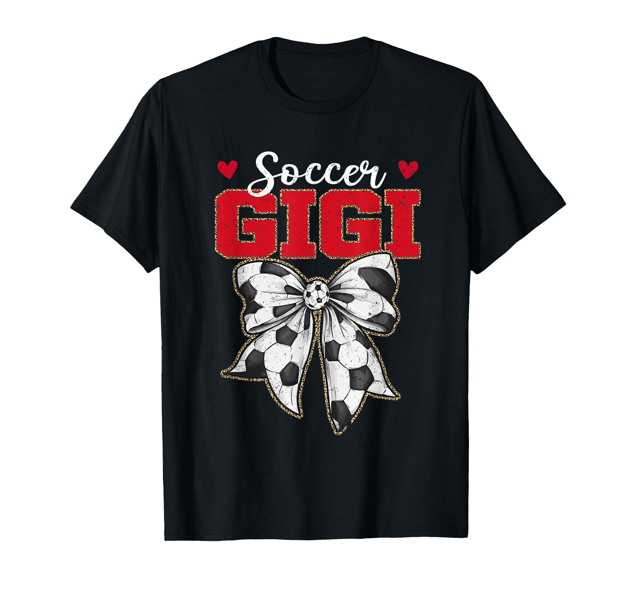 Soccer Gigi Bow Leopard Soccer Lovers T-Shirt - Unique Graphic Men Women - T-Shirt, Sweatshirt, Hoodie