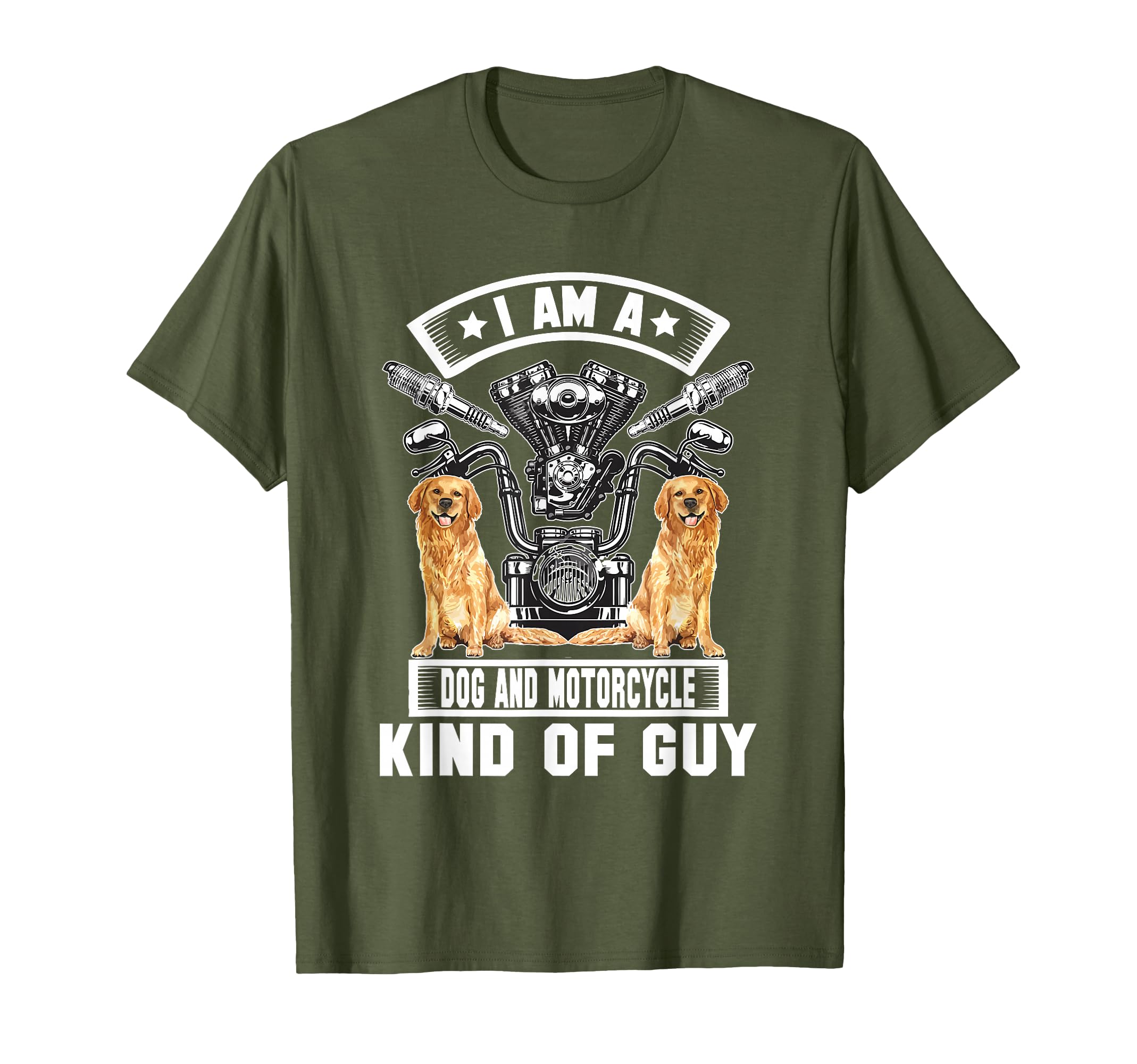Motorcycle And Dog Bike Riding Dad Biker T-Shirt - Minimalist Print Unisex - T-Shirt, Sweatshirt, Hoodie