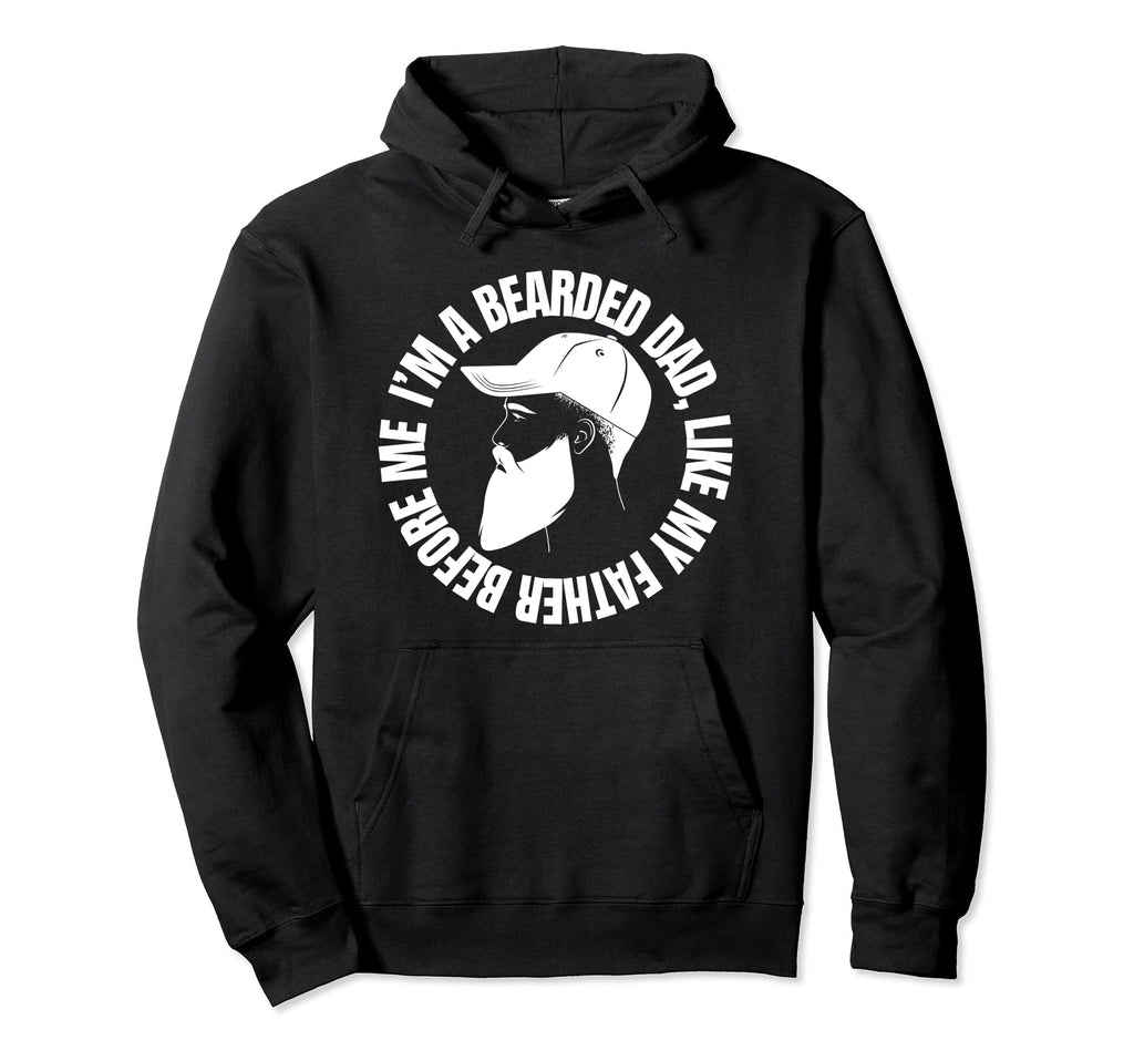 Weight Lifting Bearded Dad Fitness Hoodie - Minimalist Print for Adults - T-Shirt, Sweatshirt, Hoodie