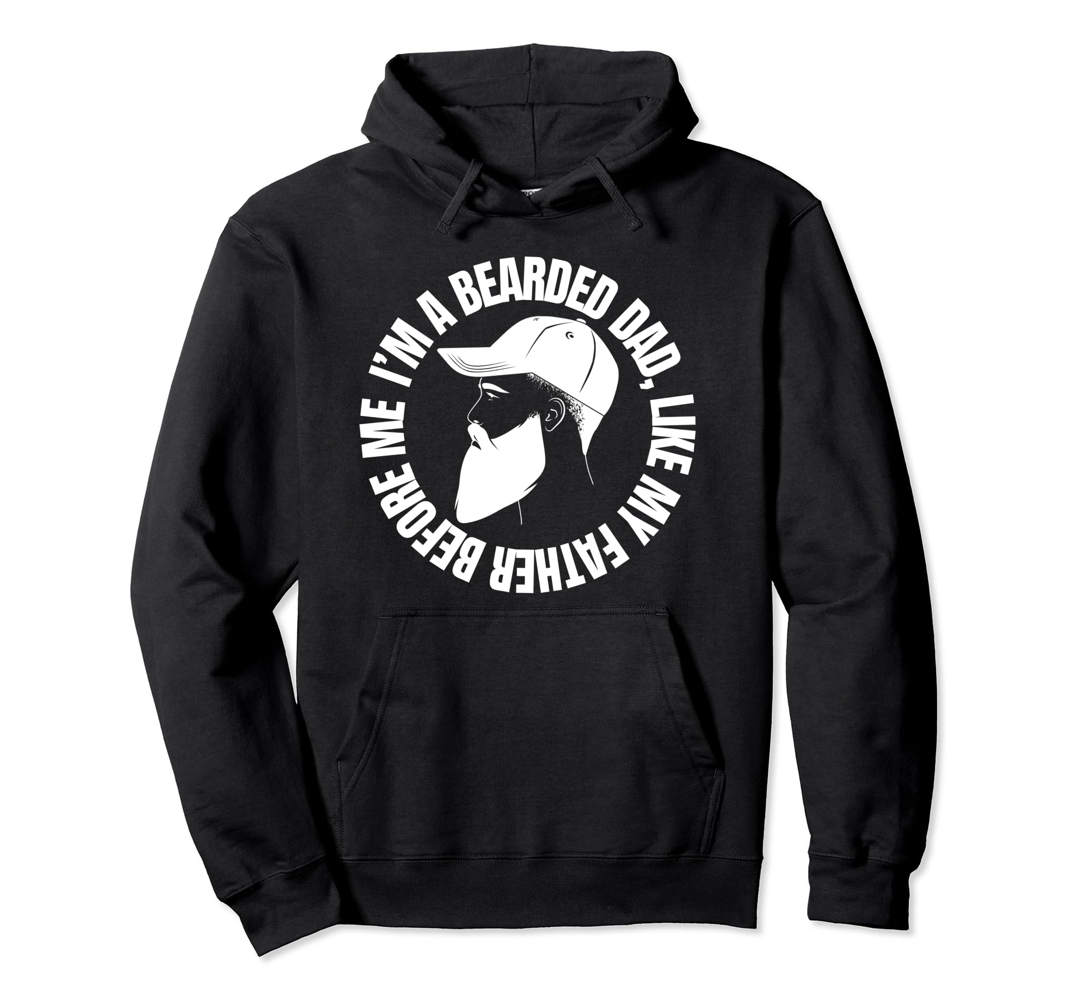 Bearded Dad Mens Beard Funny Superhero Hoodie - Trendy Graphic Men Women - T-Shirt, Sweatshirt, Hoodie