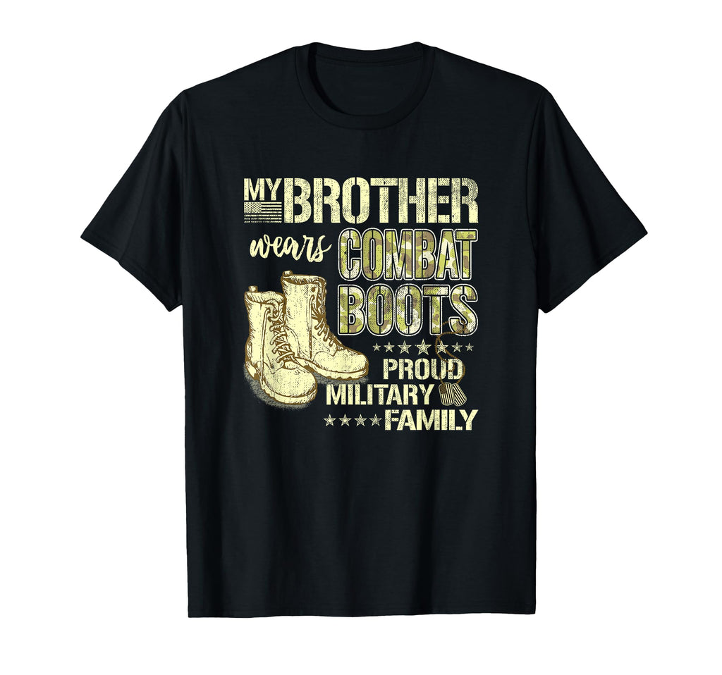 My Brother Wears Combat Boots Proud T-Shirt - Aesthetic Graphic for Adults - T-Shirt, Sweatshirt, Hoodie