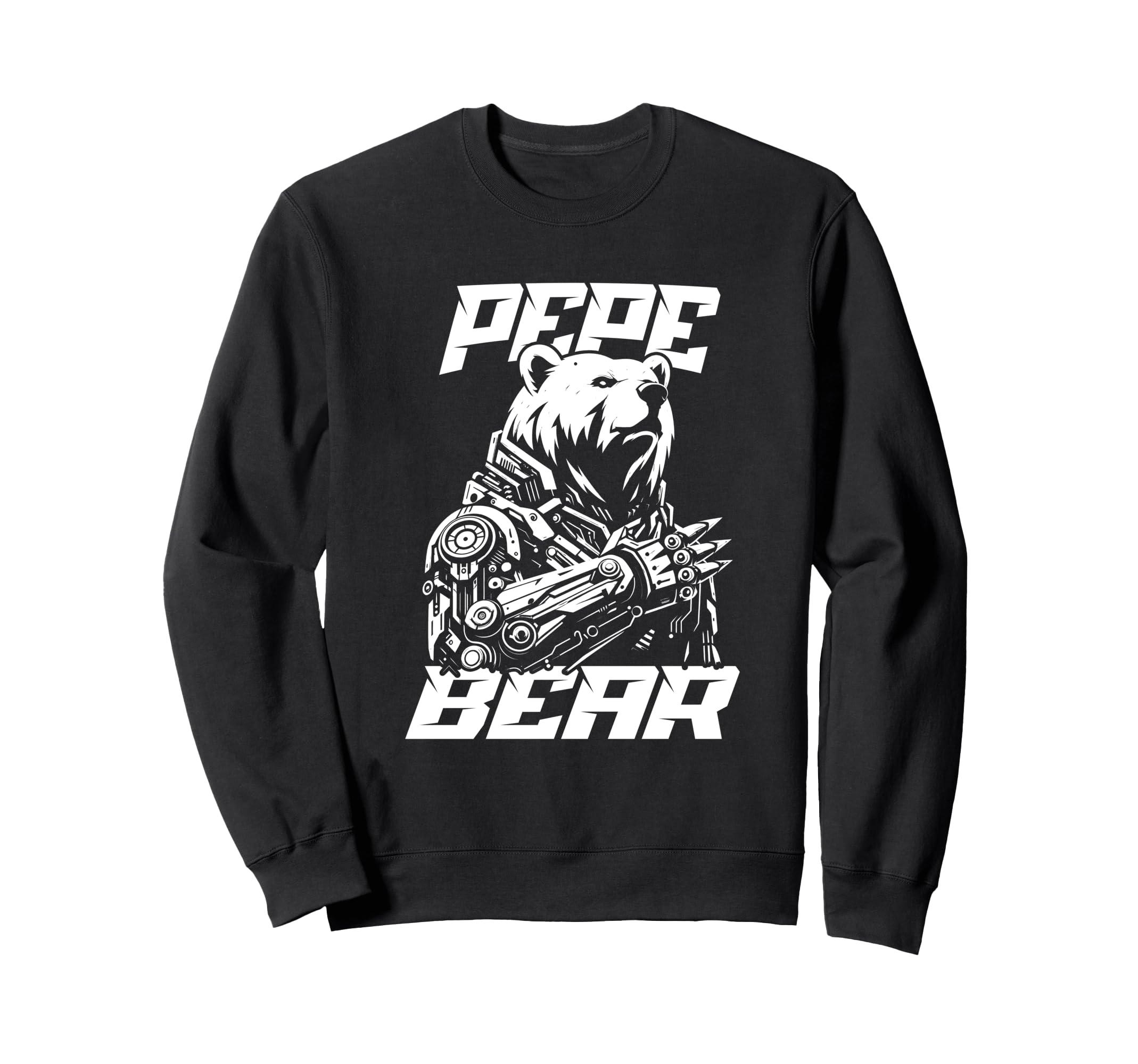 Pepe Papa Bear Bio Mechanical Robot Sweatshirt - Graphic Print for Adults - T-Shirt, Sweatshirt, Hoodie