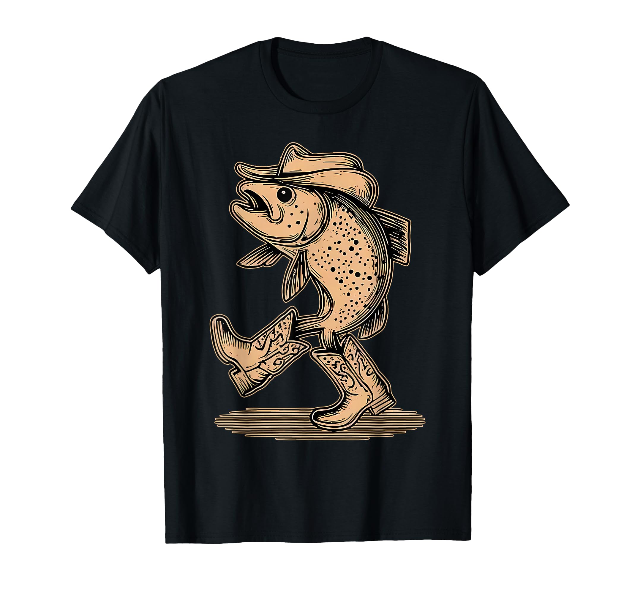 Fish Wearing Cowboy Hat Cowgirl T-Shirt - Streetwear Style Men Women - T-Shirt, Sweatshirt, Hoodie