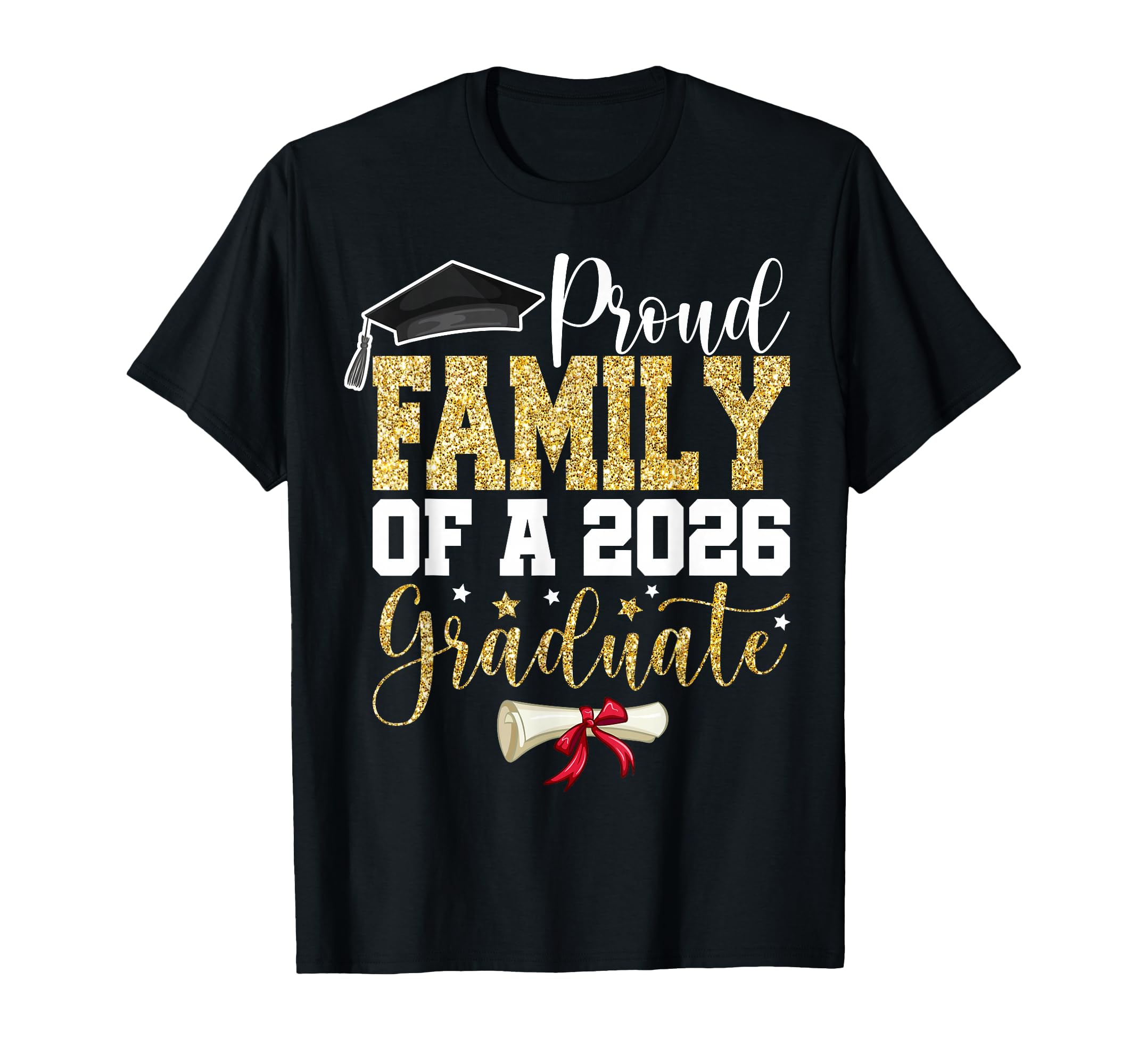 Proud Family 2026 Senior Graduate T-Shirt - Trendy Graphic for Adults - T-Shirt, Sweatshirt, Hoodie