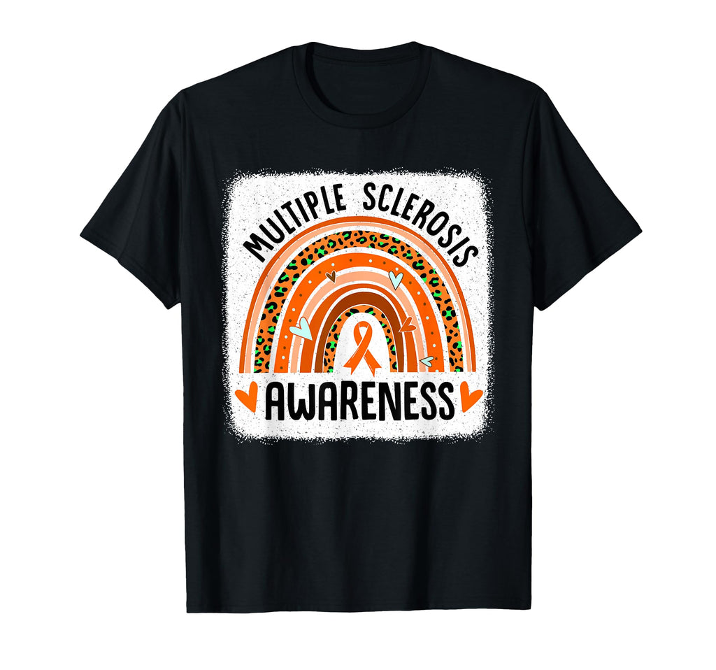 Rainbow Multiple Sclerosis Ms T-Shirt - Trendy Graphic for Adults - T-Shirt, Sweatshirt, Hoodie