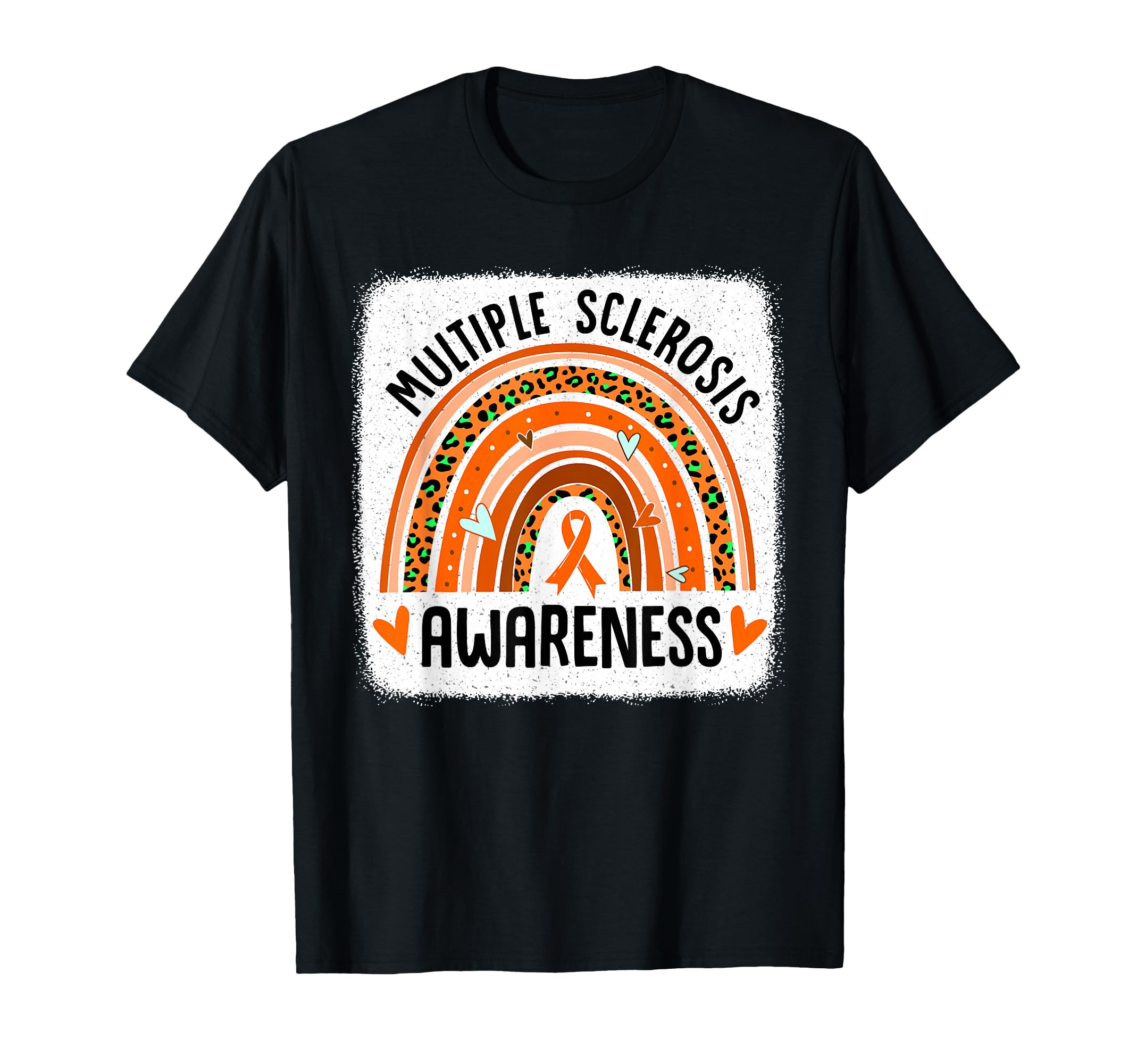 Rainbow Multiple Sclerosis Ms T-Shirt - Trendy Graphic for Adults - T-Shirt, Sweatshirt, Hoodie