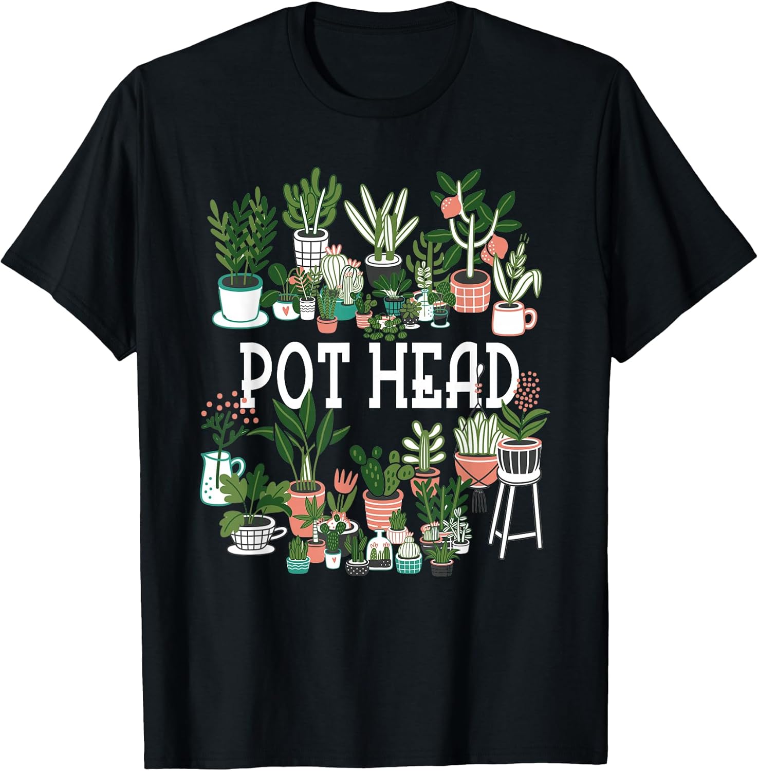 Plant Lover and Gardener: Pot Head Succulent Short - Adult & Kids T-Shirts, Sweatshirts & Hoodies apparel design preview 1