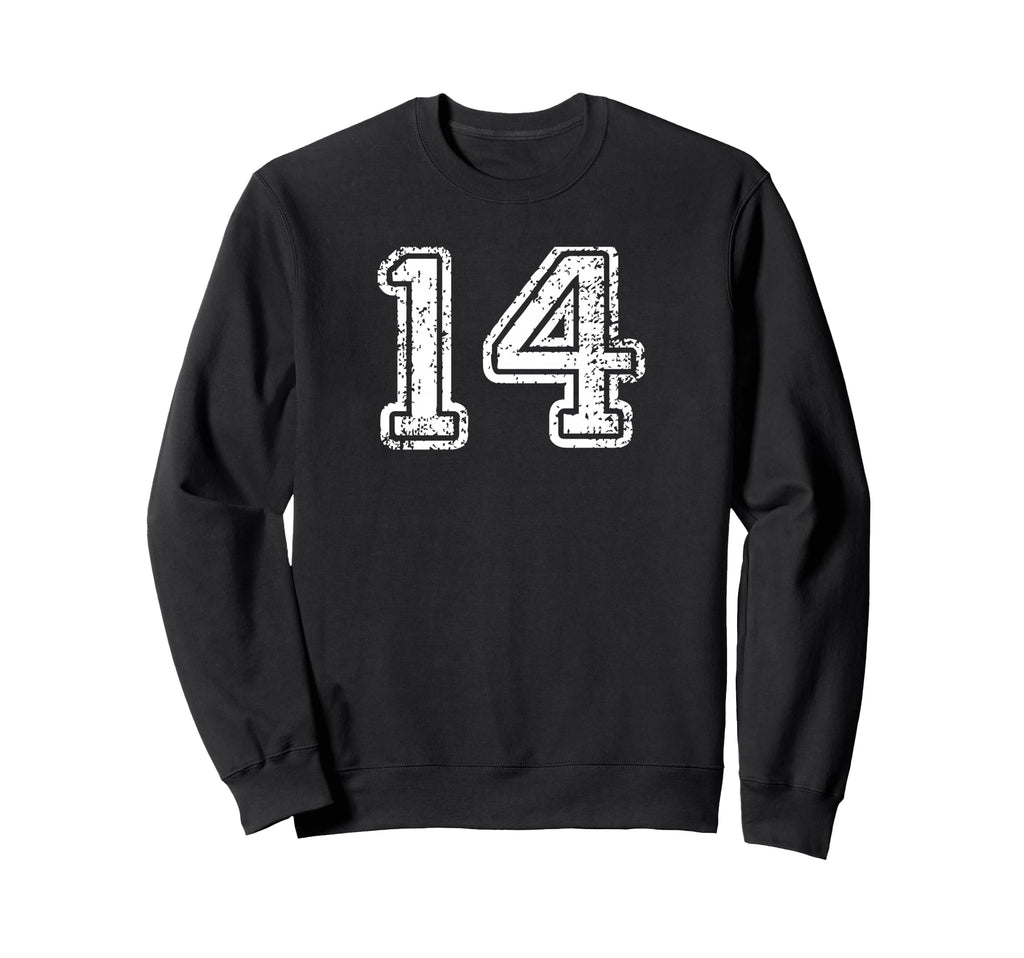 Number 14 Baseball Football Soccer Sweatshirt - Streetwear Style Unisex - T-Shirt, Sweatshirt, Hoodie