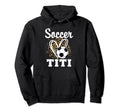 Soccer Titi Leopard Heart Matching Family Hoodie - Graphic Print Unisex - T-Shirt, Sweatshirt, Hoodie