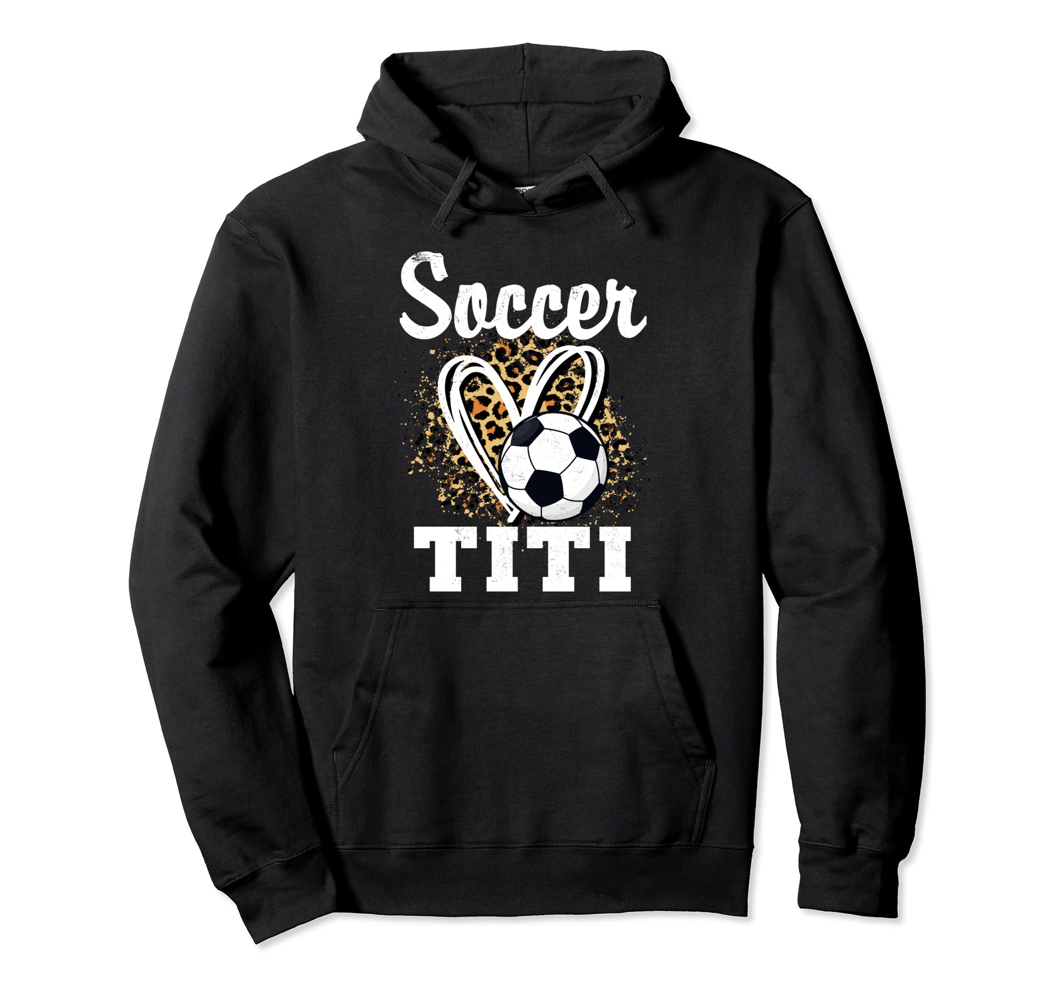 Soccer Titi Leopard Heart Matching Family Hoodie - Graphic Print Unisex - T-Shirt, Sweatshirt, Hoodie