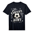 Mens Soccer Aunt Heart Football Game T-Shirt - Fun Novelty Design Unisex - T-Shirt, Sweatshirt, Hoodie