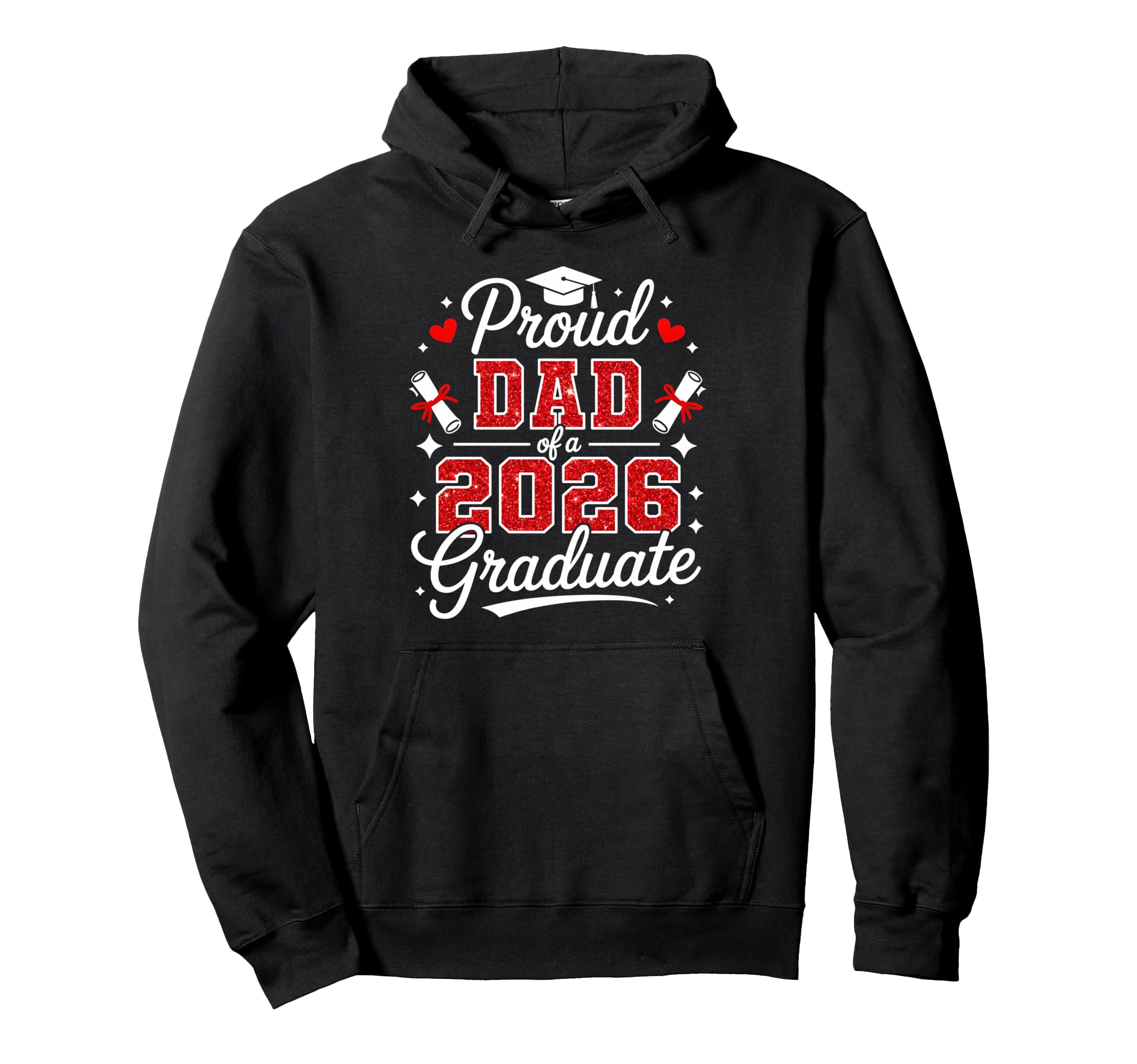 Proud Dad Class 2026 Graduate Senior Hoodie - Aesthetic Graphic Unisex - T-Shirt, Sweatshirt, Hoodie