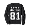 Number 81 Custom Proud Soccer Futbol Sweatshirt - Minimalist Print Unisex - T-Shirt, Sweatshirt, Hoodie